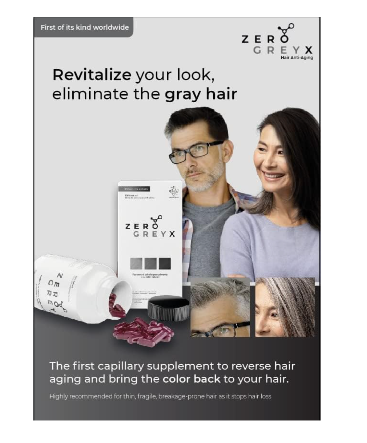 Anticanas cápsulas. Anticanas Cabello Mujer y Hombre. Anti Aging. Cápsulas para la caída del cabello. Cápsulas pelo anticaída. Tratamiento anticanas y anticaída cabello. 30 Cápsulas. Hair complex.