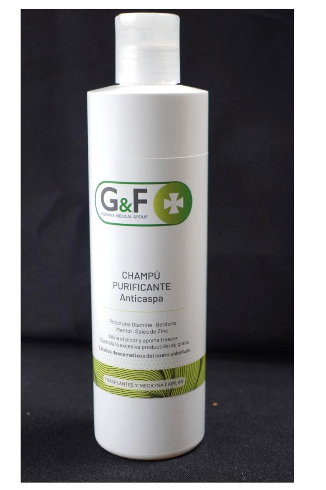 Champú anticaspa. Champú pelo graso. Champú purificante anticaspa en botella de 300ml. Shampoo anticaspa que controla el exceso de producción de grasa. Champú anti caspa y grasa.