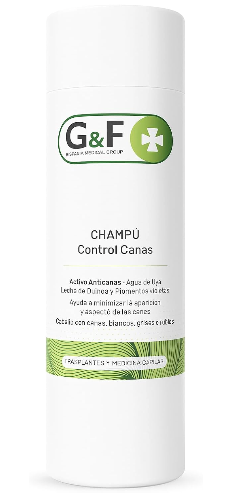 Champú control Canas. Ayuda a minimizar la aparición y aspecto de las canas. Champús anticanas. Shampoo. Champú natural contra las canas en envase de 300ml. Para el cuidado diario del cabello.