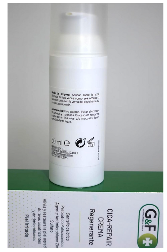 Centella Asiática y Zinc en crema. Crema para aliviar la piel agredida. Crema cicatrizante. Cica Repair en bote de 50ml. Crema hidratante cuero cabelludo. Crema capilar regeneradora y protectora.