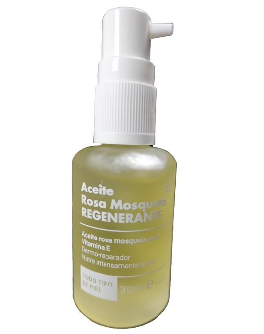 Rosa Mosqueta para cicatrices. Aceite de rosa mosqueta. Aceite Rosa Mosqueta puro Vitamina E. Bote de 30 Ml. Aceite corporal regenerador y cicatrizante. Para todo tipo de piel. Dermo reparador.