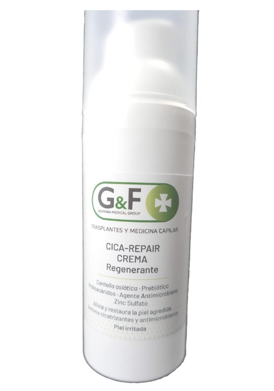 Centella Asiática y Zinc en crema. Crema para aliviar la piel agredida. Crema cicatrizante. Cica Repair en bote de 50ml. Crema hidratante cuero cabelludo. Crema capilar regeneradora y protectora.