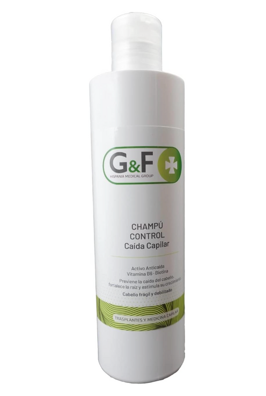 Champú caída pelo. Champú anticaída para hombre y mujer en botella de 300ml. Shampoo contra la caída del cabello. Frena la caída del cabello y estimula su crecimiento. Previene y frena la caída.